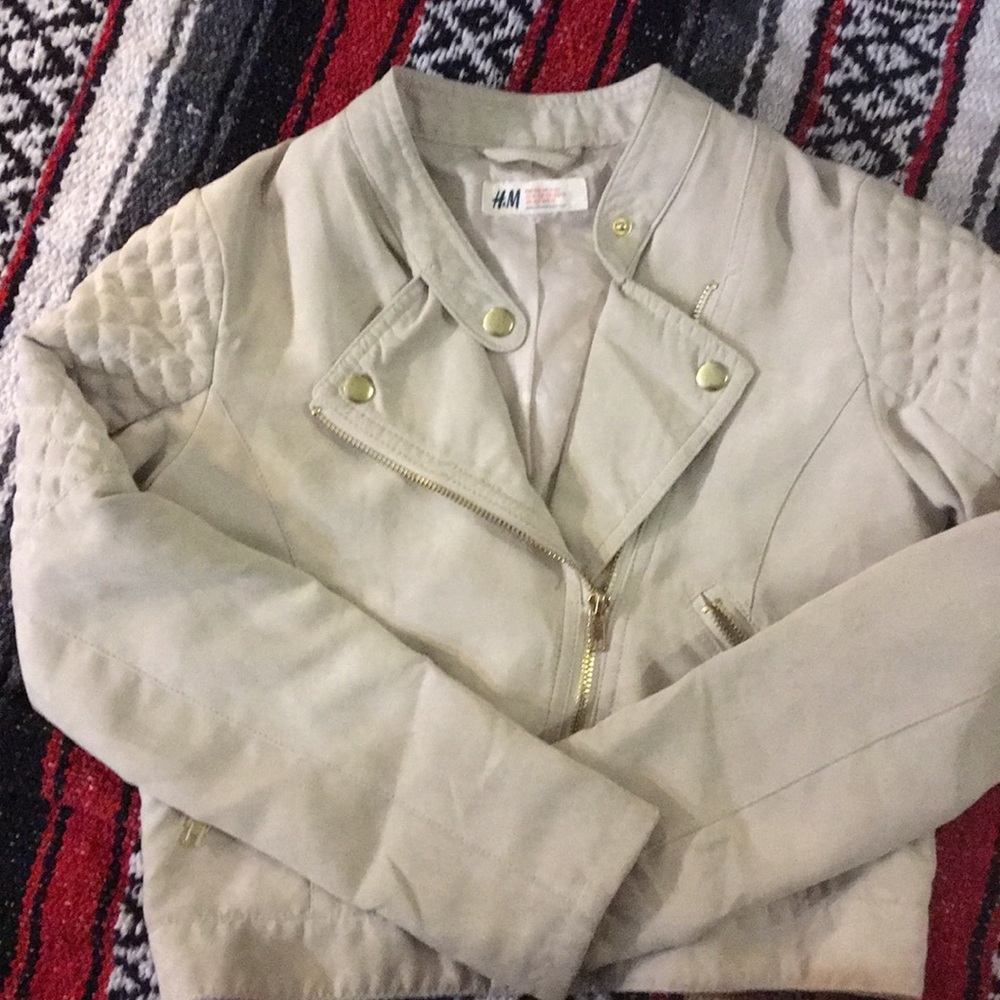 H&M moto jacket - size 11/12 little girls